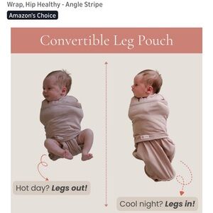 NWOT Embe organic cotton 2 way swaddle